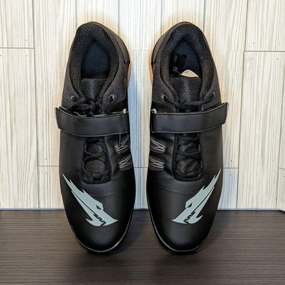 NWOB Velaasa Strake Olympic Weightlifting Shoe in Black Unisex M's15 W's 16.5 - Picture 5 of 7